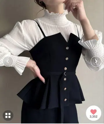 페플럼 뷔스티에 + 타이트 스커트 set JUNOAH