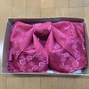 핑크 장미 무늬 츠케오비 오비 쓰쿠리오비
