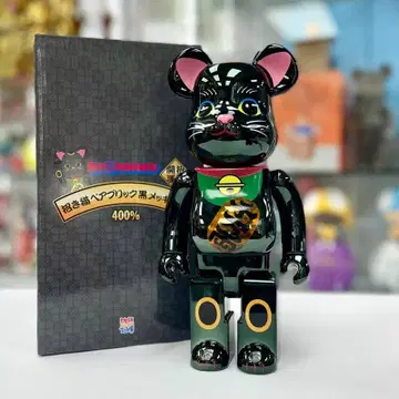 BE@RBRICK 마네키네코 블랙 도금 발광 400% 미개봉 새상품