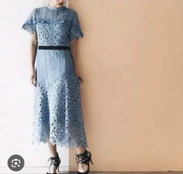 프레이 아이디 레이스 미디 드레스 파티 드레스