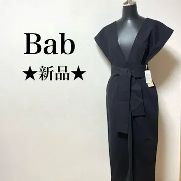 새상품 Bab 리본 세트 멜빵 원피스 V넥 올인원