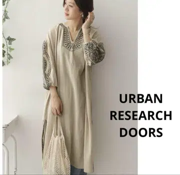 URBAN RESEARCH DOORS 자수 맥시 원피스