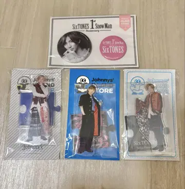 SixTONES 쿄모토 타이가 1주년 캔뱃지 아크릴 스탠드 3개 세트