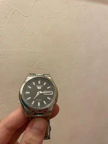 세이코 오토매틱 손목시계 블랙 seiko5