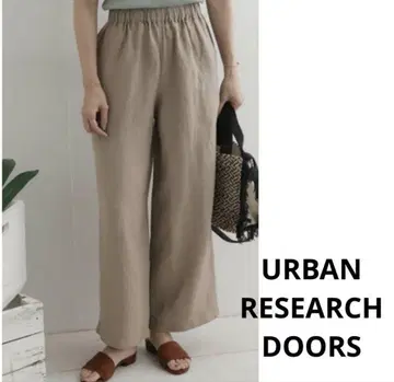 URBAN RESEARCH DOORS 린넨 레이온 와이드 이지 팬츠