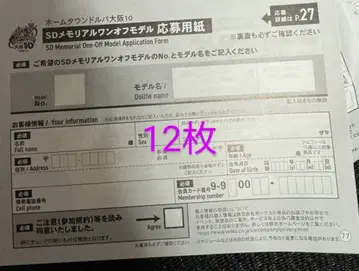 돌파 가이드북 원오프 응모 용지 12장 슈퍼돌피