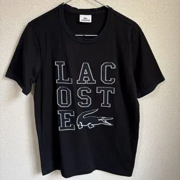 LACOSTE 블랙 로고 티셔츠 사이즈 3