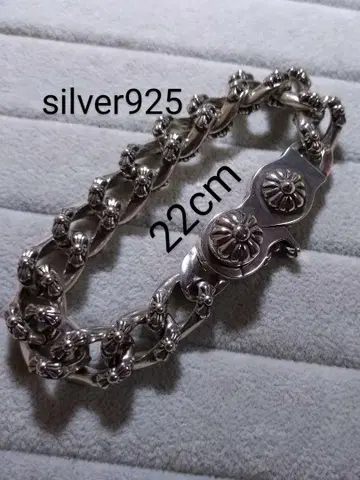 silver925 남성용 팔찌 22cm 크로스