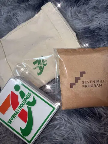 세븐일레븐 도시락풍 에코백 토트백 실리콘 파우치 3세트