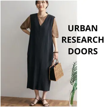 URBAN RESEARCH DOORS 린넨 코튼 점퍼 스커트