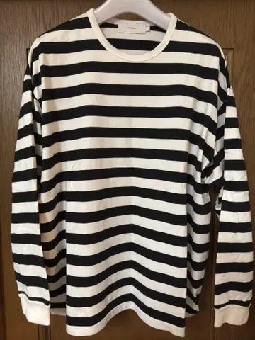 Graphpaper Border L/S Tee white x black