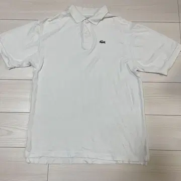 LACOSTE 화이트 피케 셔츠 사이즈 5