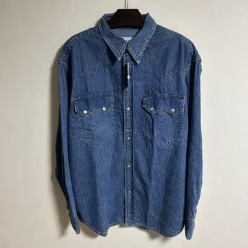 MASSES DENIM SHIRT H.WASH 데님 웨스턴 셔츠
