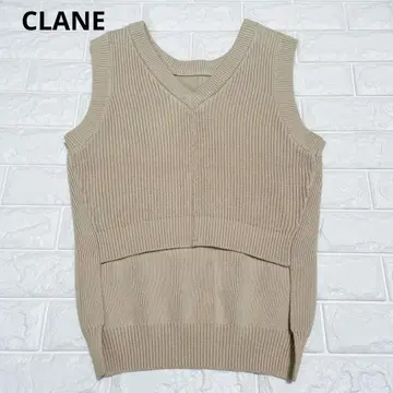 CLANE 22SS 더블 페이스 슬리브리스 니트 탑 클라네