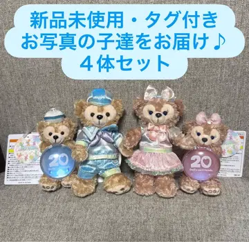 도쿄디즈니씨 컬러풀 해피니스 봉제 인형 배지 참 세트