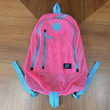 [ NIKE ] 나이키 네온 메쉬 백팩 류크 형광 핑크 y2k