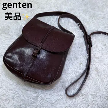 새상품급 genten 겐텐 숄더백 천연 가죽 남성/여성용