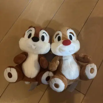 칩과 데일 세트 키링 스트랩 봉제 인형 (중고품 배송비 포함)