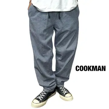 COOKMAN 셰프 팬츠 히코리 이지 팬츠 워크 와이드 팬츠