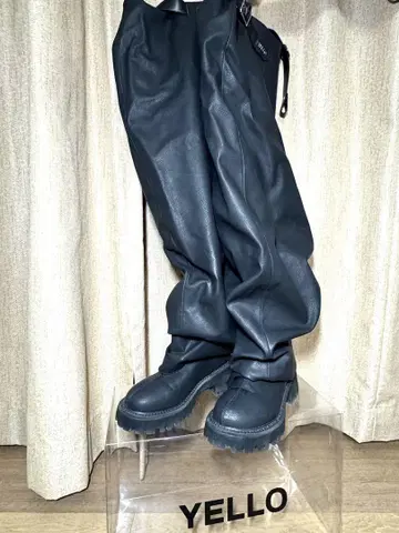 YELLO WHARF LONG BOOTS 블랙 롱 부츠 M