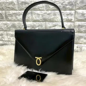 LAUNER 로우너 런던 핸드백 가죽 포멀 블랙