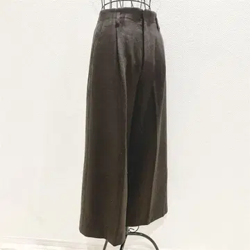 언타이틀 와이드 팬츠 XS 다크 브라운 백 밴딩 일본제 베이직