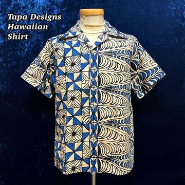 Tapa Designs 코튼 하와이안 셔츠
