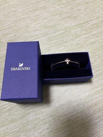 SWAROVSKI 스와로브스키 팔찌 핑크 골드 엔젤 모티브