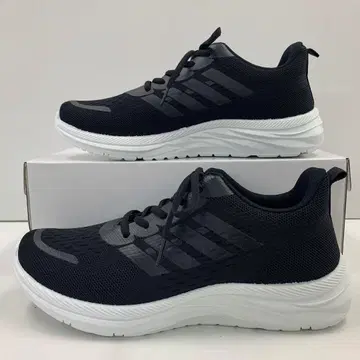 새상품 남성용 26.0cm 경량 스포츠 스니커즈 블랙 2393