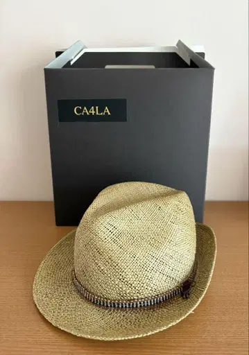 미사용 새상품 CA4LA 카시라 밀짚모자 남성용