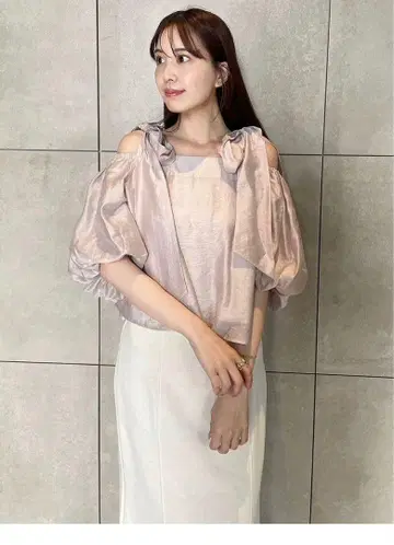 SNIDEL 숄더 리본 블라우스 여성용