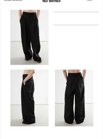 HED MAYNER 헤드메이너 22FW 슬랙스 팬츠 M