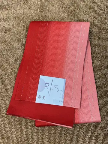 빨간색 그라데이션 반폭 오비