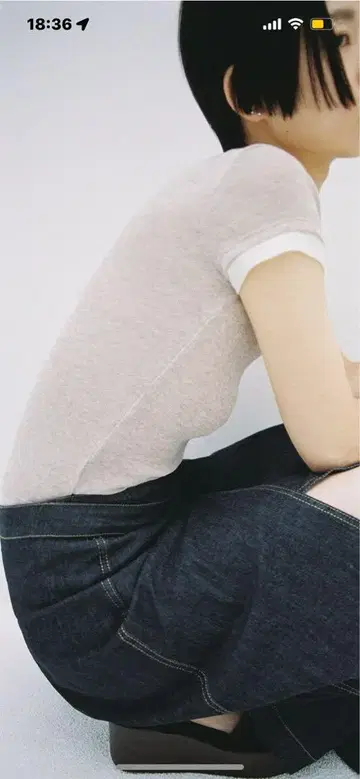1점 한정 ZARA 더블 레이어드 디자인 티셔츠 L 샌드/마