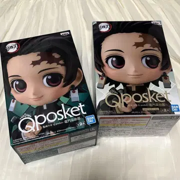 Qposket 귀멸의 칼날 카마도 탄지로 피규어 2종 세트