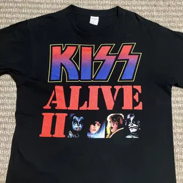 KISS 티셔츠 ALIVE2 밴딩 티셔츠