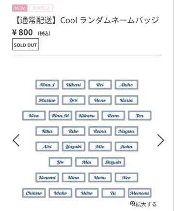 사쿠라자카 46 코우사카 마리노 쿨 네임 배지