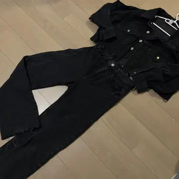 h&m 블랙 데님 셋업
