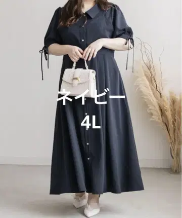 CLETTE 오리지널 레이어드 스타일 셔츠 원피스 4L 네이비