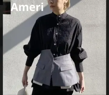 미사용 Ameri CORSET PIN TUCK BLOUSE 블라우스만