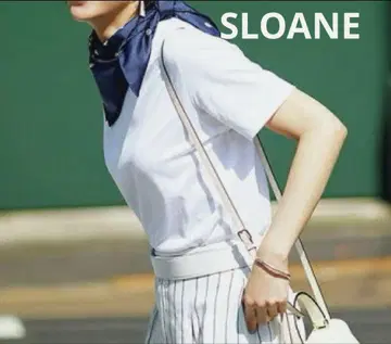 슬로언 SLOANE 코튼 천축 UV 티셔츠 화이트 반팔