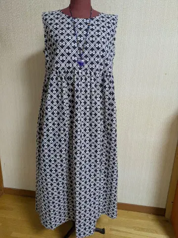 유카타 리메이크 원피스 개더 원피스 길이 113