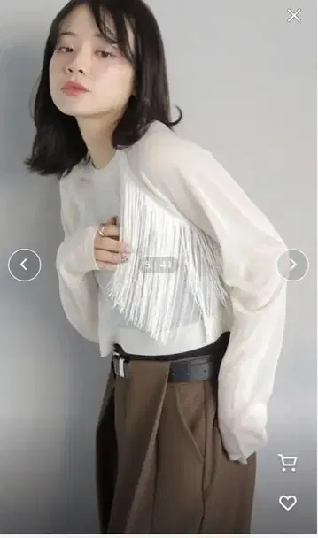 cheriella 프린지 시어 니트