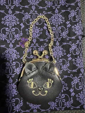 ANNA SUI 고양이 디자인 가마구치 코인 케이스