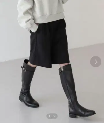 UNE MANSION 블랙 숏팬츠 여성용 하프 팬츠