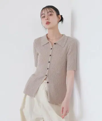 LIAN 믹스 썸머 폴로 니트