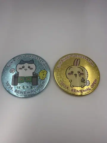 치이카와 (먼작귀) 하치와레 토끼 홀로그램 캔뱃지 도쿄역