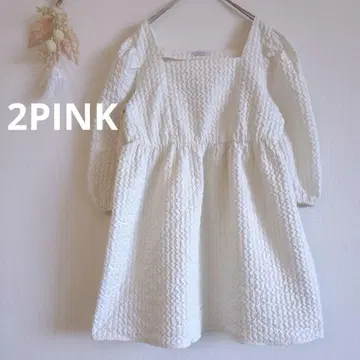 투핑크 플레어 튜닉 [ L ] 볼륨 소매 안감 없음 스퀘어넥