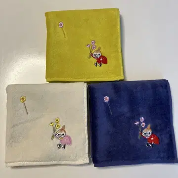 새상품 3장 리틀 미 자수 타월 손수건 핸드 타월 꽃