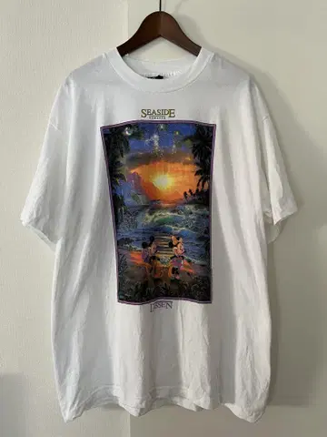 디즈니 빈티지 라센 티셔츠 XL 사이즈 90s WDW
